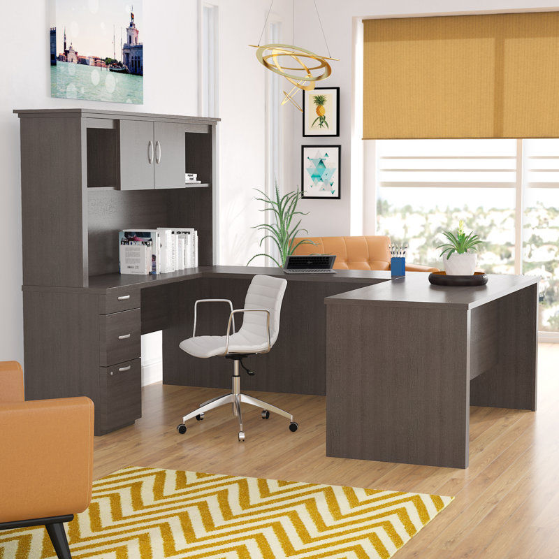 6. Pratyush Reversible UShape Executive Desk with Hutch